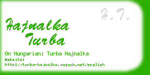 hajnalka turba business card